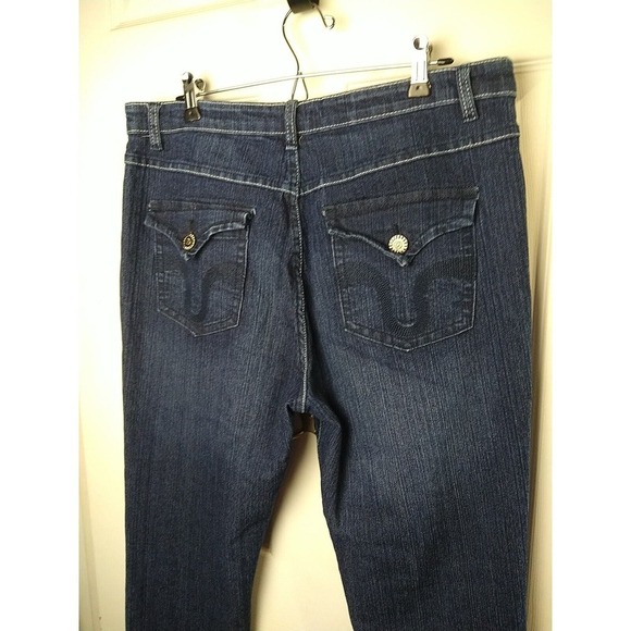 Hipstar Medium Wash Denim 5 Pocket Straight Leg Jeans Size 16 - Picture 13 of 14